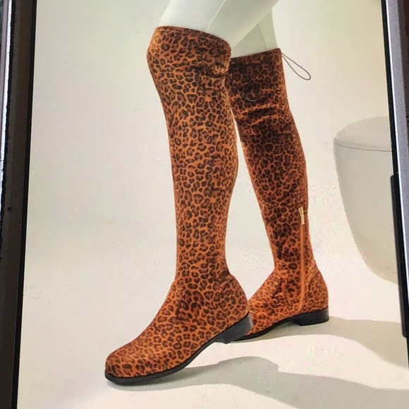Just Fab woman’s over the knee boot. Leopard print. Size 8.5. - Picture 1 of 5